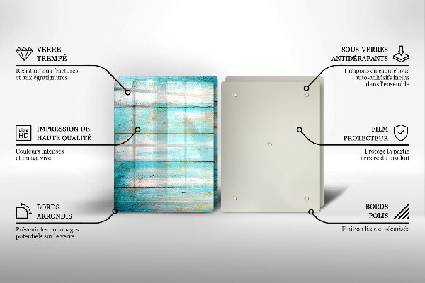 Osłona ściany przy kuchence gazowej Vintage deski drewno