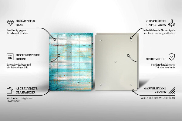 Osłona ściany przy kuchence gazowej Vintage deski drewno