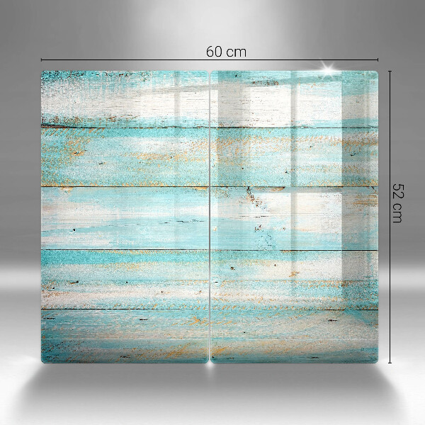 Osłona ściany przy kuchence gazowej Vintage deski drewno