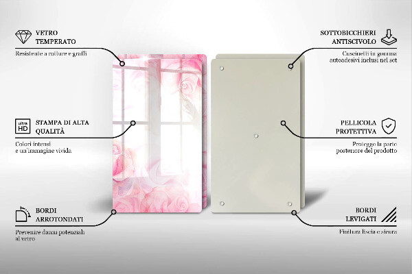 Osłona ściany przy kuchence gazowej Tło delikatne róże