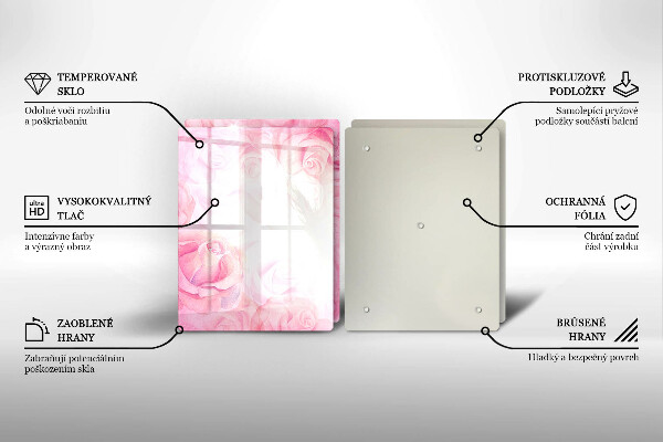 Osłona ściany przy kuchence gazowej Tło delikatne róże