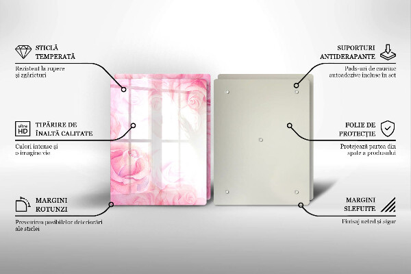 Osłona ściany przy kuchence gazowej Tło delikatne róże