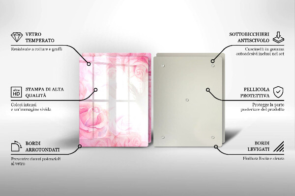 Osłona ściany przy kuchence gazowej Tło delikatne róże