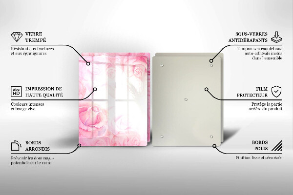 Osłona ściany przy kuchence gazowej Tło delikatne róże