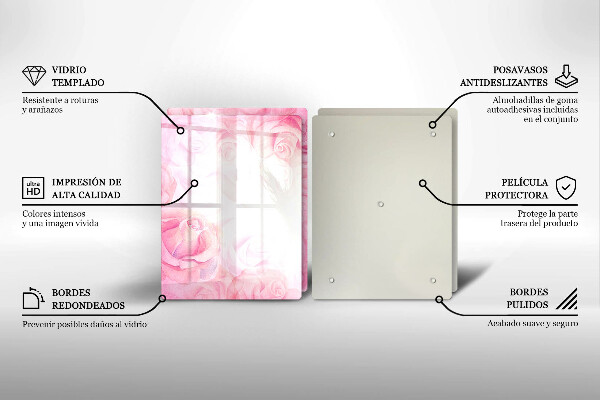 Osłona ściany przy kuchence gazowej Tło delikatne róże