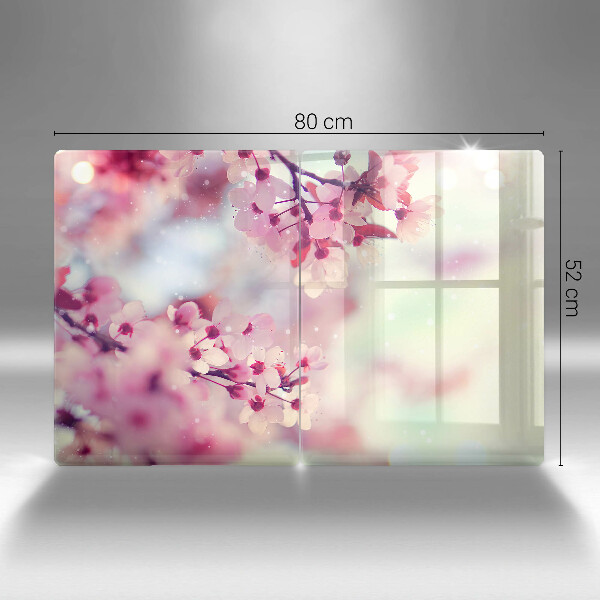 Osłona ściany przy kuchence gazowej Natura kwiaty jabłoni