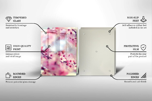 Osłona ściany przy kuchence gazowej Natura kwiaty jabłoni