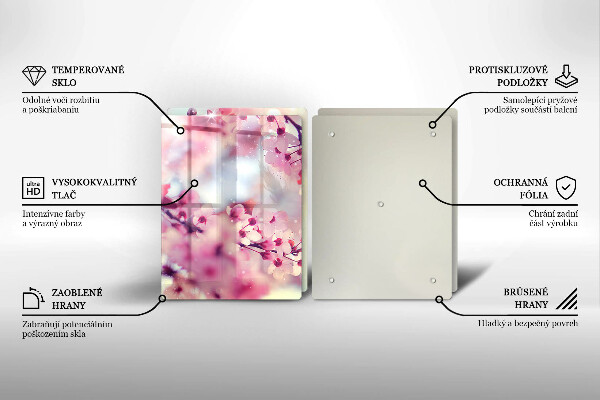 Osłona ściany przy kuchence gazowej Natura kwiaty jabłoni
