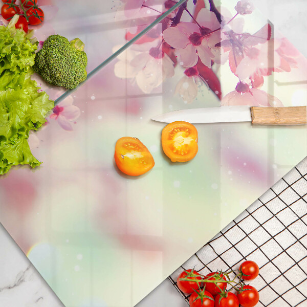 Osłona ściany przy kuchence gazowej Natura kwiaty jabłoni