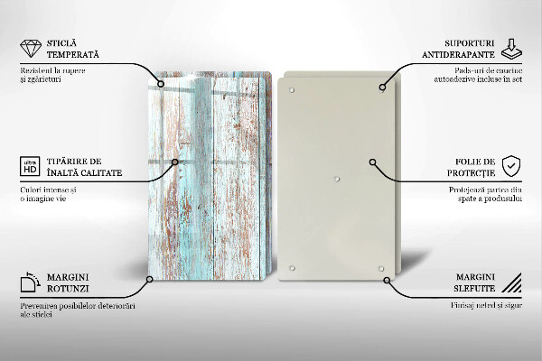 Osłona ściany przy kuchence gazowej Stare deski vintage