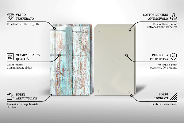 Osłona ściany przy kuchence gazowej Stare deski vintage