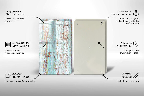 Osłona ściany przy kuchence gazowej Stare deski vintage