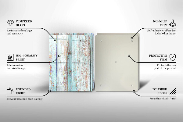 Osłona ściany przy kuchence gazowej Stare deski vintage