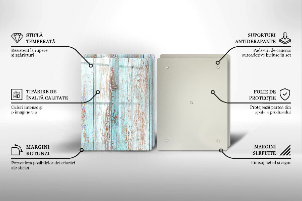 Osłona ściany przy kuchence gazowej Stare deski vintage
