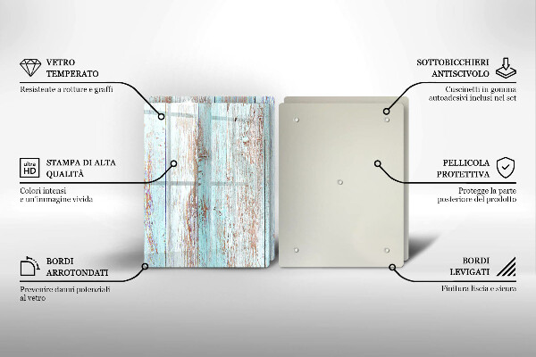 Osłona ściany przy kuchence gazowej Stare deski vintage