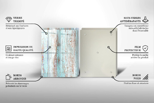 Osłona ściany przy kuchence gazowej Stare deski vintage