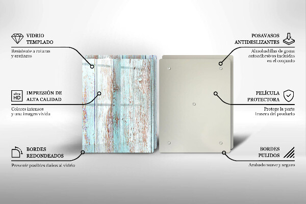 Osłona ściany przy kuchence gazowej Stare deski vintage