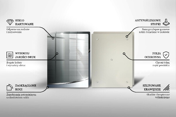 Osłona ściany przy kuchence gazowej Wzór metalowa abstrakcja