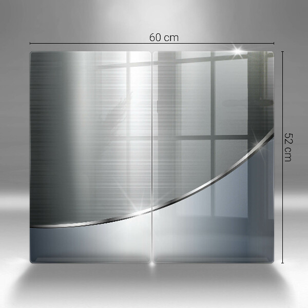 Osłona ściany przy kuchence gazowej Wzór metalowa abstrakcja