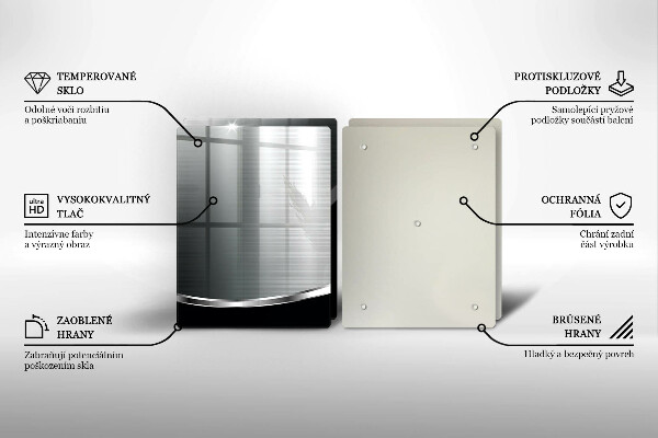 Osłona ściany przy kuchence gazowej Abstrakcja z metalem