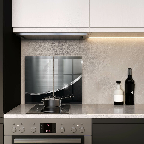 Osłona ściany przy kuchence gazowej Abstrakcja z metalem