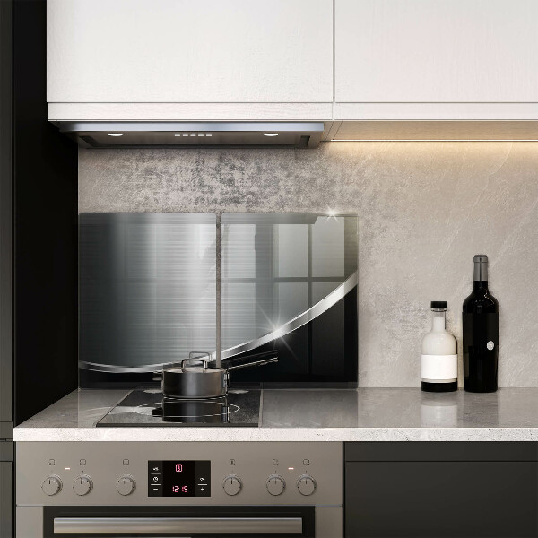 Osłona ściany przy kuchence gazowej Abstrakcja z metalem