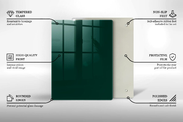 Osłona na ścianę w kuchni Kolor zielony