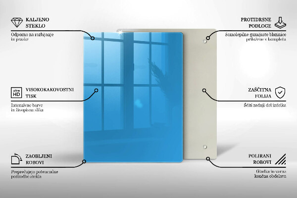 Osłona na ścianę w kuchni Kolor niebieski