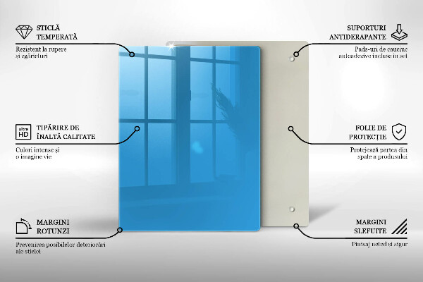 Osłona na ścianę w kuchni Kolor niebieski