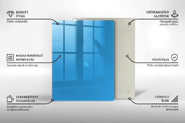 Osłona na ścianę w kuchni Kolor niebieski