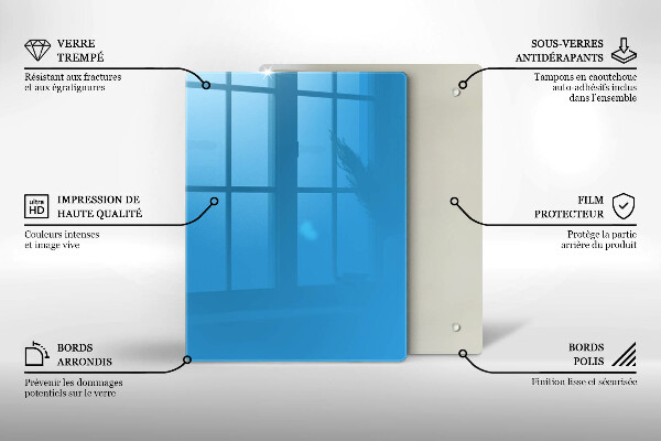Osłona na ścianę w kuchni Kolor niebieski