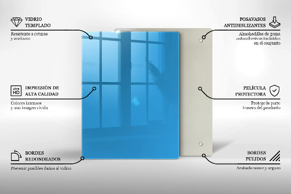Osłona na ścianę w kuchni Kolor niebieski