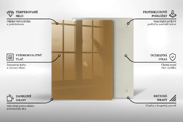 Osłona na ścianę w kuchni Kolor beżowy