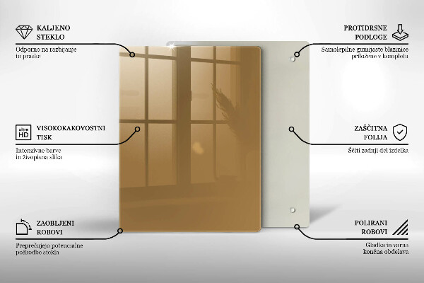 Osłona na ścianę w kuchni Kolor beżowy