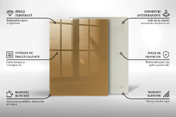 Osłona na ścianę w kuchni Kolor beżowy