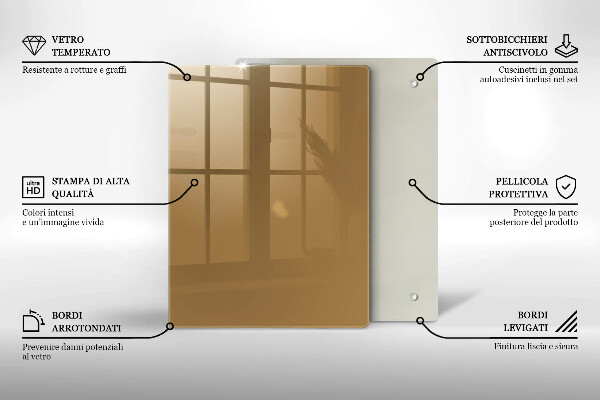 Osłona na ścianę w kuchni Kolor beżowy