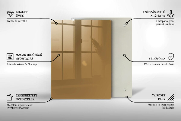 Osłona na ścianę w kuchni Kolor beżowy