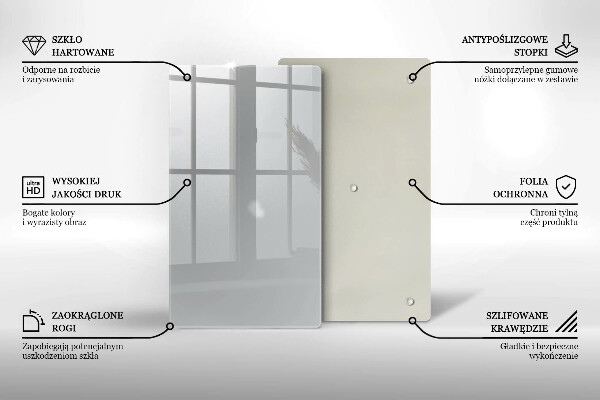 Osłona na ścianę w kuchni Kolor szary