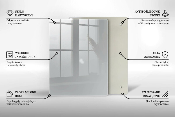 Osłona na ścianę w kuchni Kolor szary