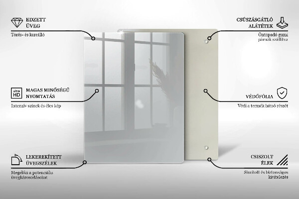 Osłona na ścianę w kuchni Kolor szary