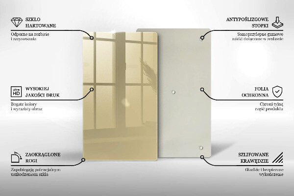 Osłona na ścianę w kuchni Kolor beżowy