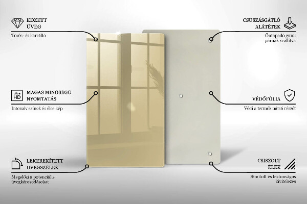 Osłona na ścianę w kuchni Kolor beżowy
