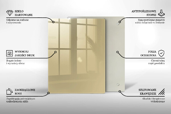 Osłona na ścianę w kuchni Kolor beżowy