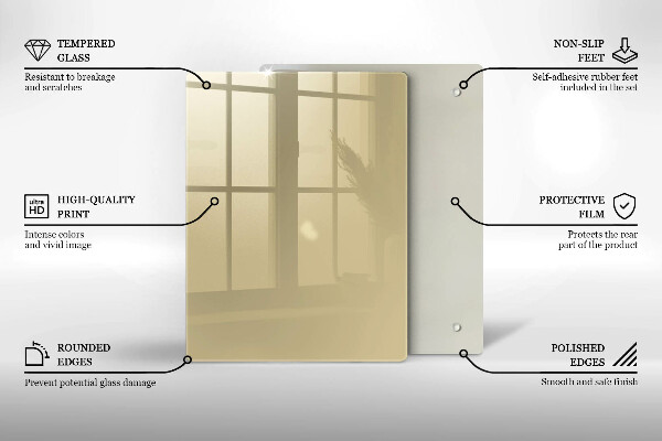 Osłona na ścianę w kuchni Kolor beżowy