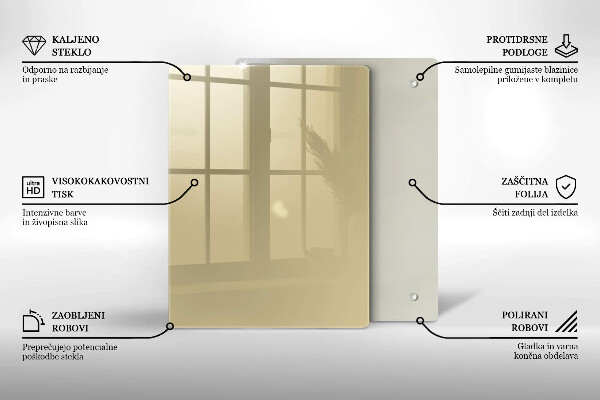 Osłona na ścianę w kuchni Kolor beżowy