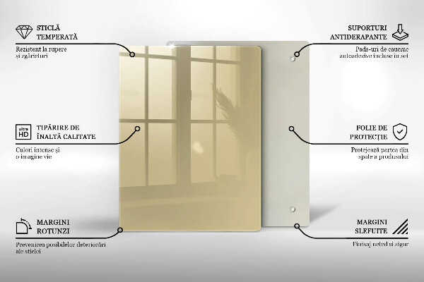 Osłona na ścianę w kuchni Kolor beżowy