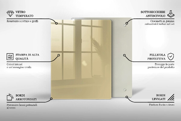 Osłona na ścianę w kuchni Kolor beżowy