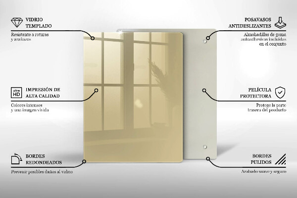 Osłona na ścianę w kuchni Kolor beżowy