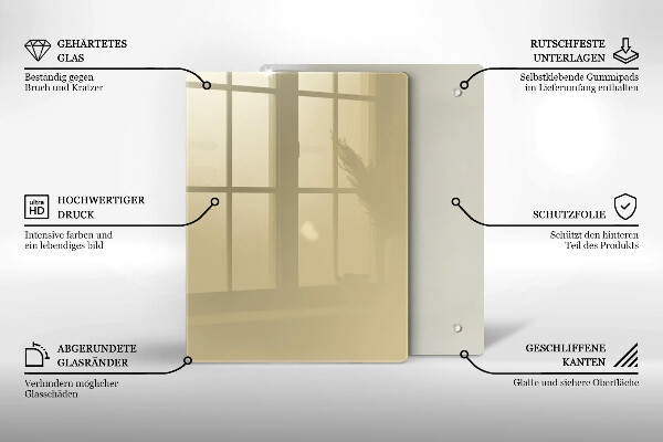 Osłona na ścianę w kuchni Kolor beżowy