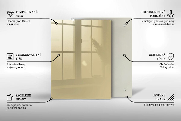 Osłona na ścianę w kuchni Kolor beżowy